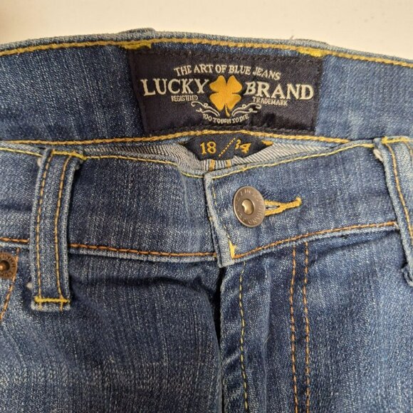 Lucky Brand Denim‎ Jeans Blue Embroidered Pockets Womens 18 Wide x 34 Long - Picture 5 of 10